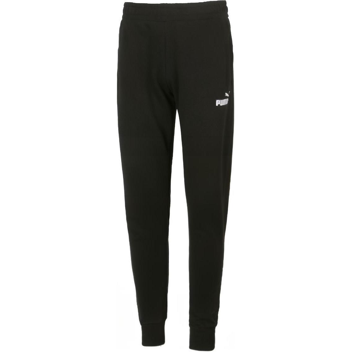 PUMA Essentials Logo Pants  Black White  Men s 588671-01 M