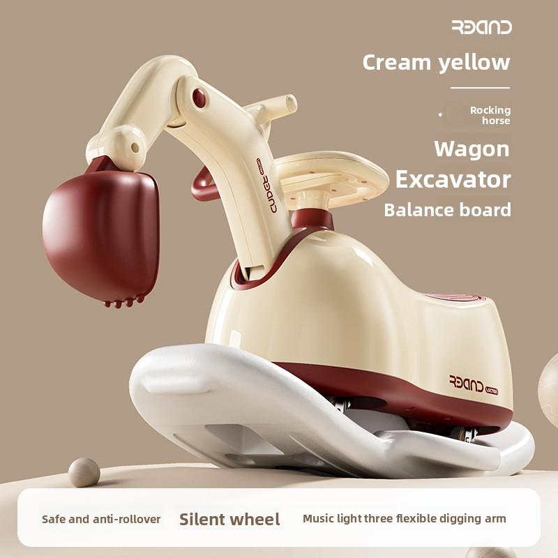 Outdoor Sports Children'S Scooter Multifunctional Scooter Upgrade Digger Model Children'S Toys 1-5 Years Old Musical Quadricycle