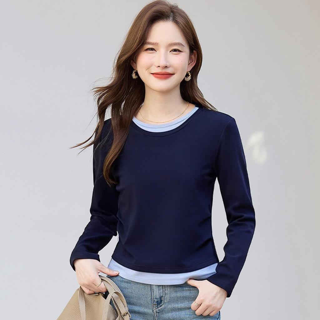 Women's Slim-Fit Long-Sleeve T-Shirt for Spring and Autumn 2026 - Versatile Base Layer or Outerwear.