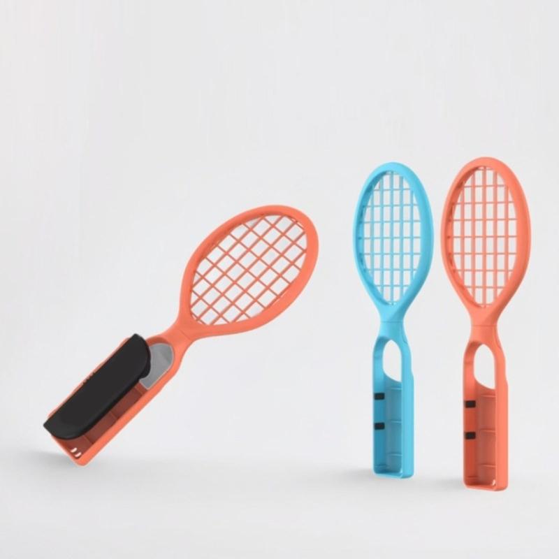 Lightweight Ergonomic Design Tennis Rackets Set Strong Plastic Tennis Rackets Simple to Operate Pair for NS2 Switch2