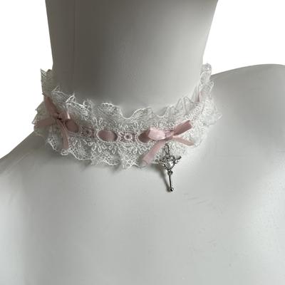 Schleifen-Spitzenkragen-Halskette Spitzenbesatz Choker-Halskette Gothic Schmuck Zubehör Für Halloween-Party Und Fotografie
