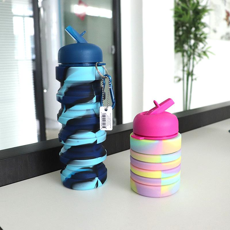Smiggle Folding Water Bottle Portable Leak Proof Buckle With Mountaineering
