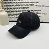 Spring New Cute Puppy Embroidered Baseball Cap Children Big Head Circumference Show Face Small Denim Cap Fashionable and Versatile