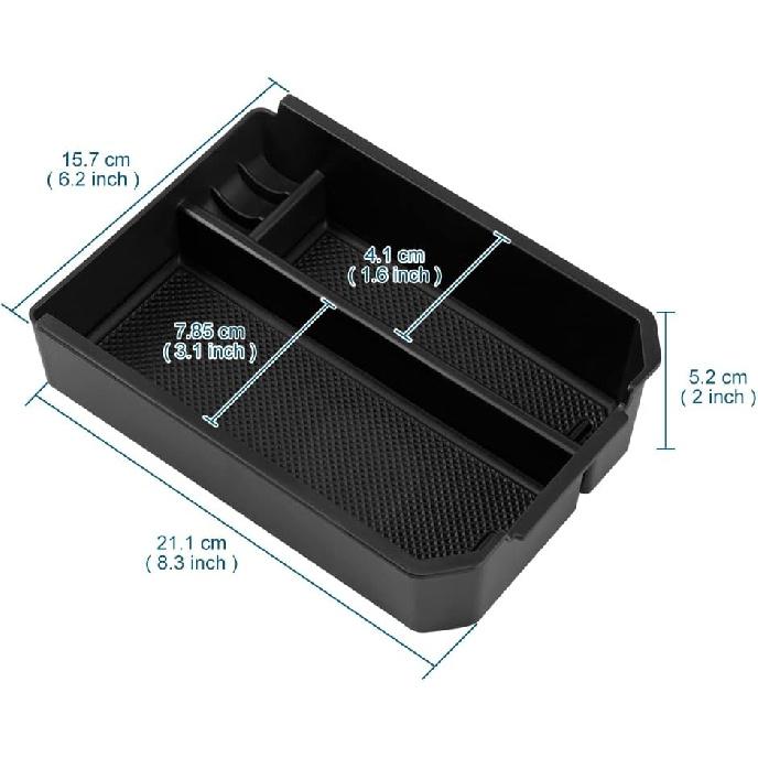 

JSCARLIFE Car Center Console Organizer Tray Compatible with Toyota RAV4 2013-2018 Interior Accessories Armrest Console Insert Box ABS Secondary