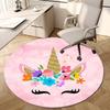 1pc Office Carpet Chair Mats Unicorn Floral Pink Background Perfect for Decorating Office Chairs, Living Rooms, Or Bedrooms.YDT248