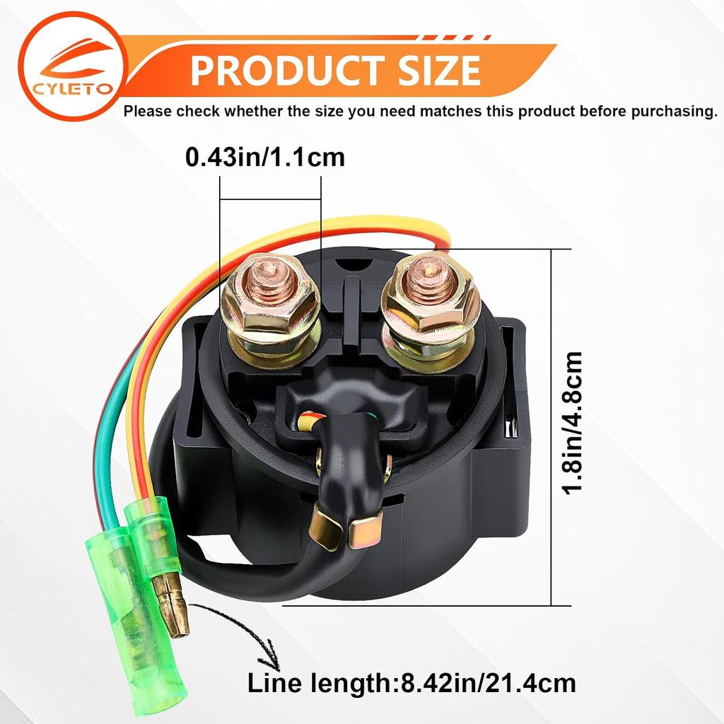 Recon 250 Starter Solenoid Relay for Honda 250ex 1997-2001/400ex 2002-2007 | 300ex TRX300EX Sportrax 300 1993-2006/TRX350 Fourtrax 350
