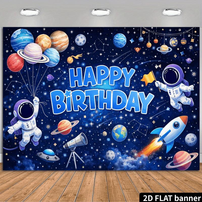 2D planar diagram 2D planar banner 1 space-themed background dark blue starry background combination 100x150cm