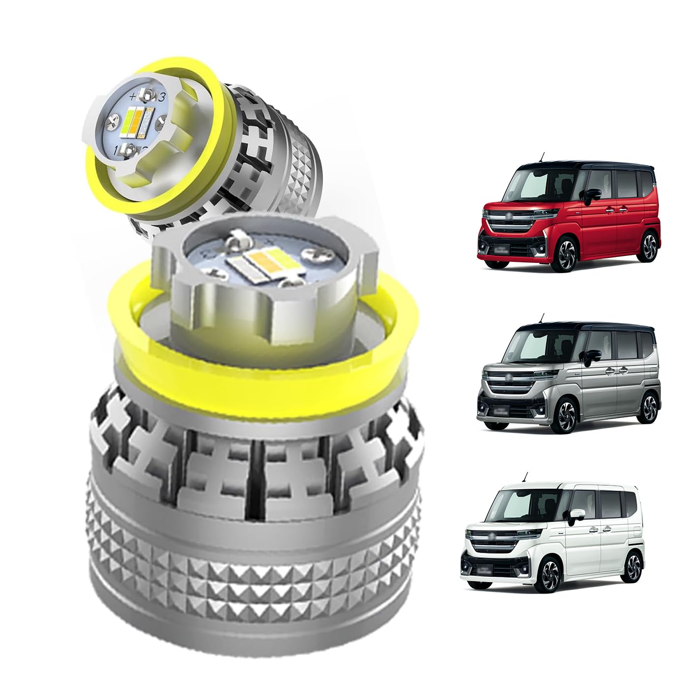 

OTORAM Fits Spacia Custom MK54S MK94S L1B Genuine Replacement LED Fog Lamp Yellow/Lime Green/Blue 3 Color Switching