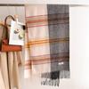 Striped Gradient Tassel Scarf Warm Unisex Winter Versatile Shawl