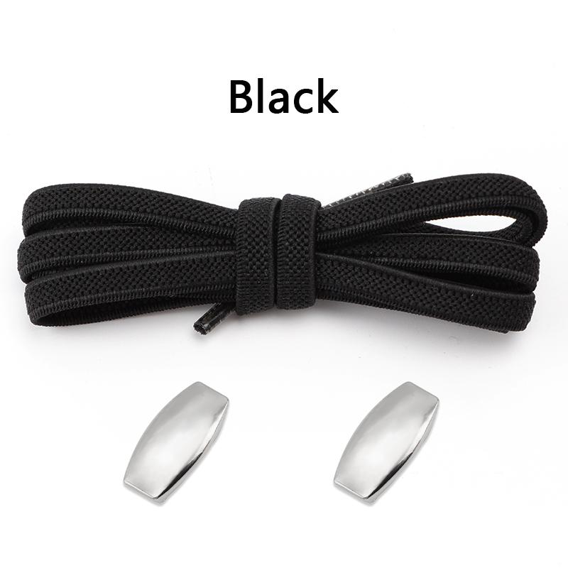 1Pair Elastic Laces Sneakers New Lock Flat Shoelaces Without ties Kids Adult No Tie Shoelace Rubber Bands Shoes Accessories