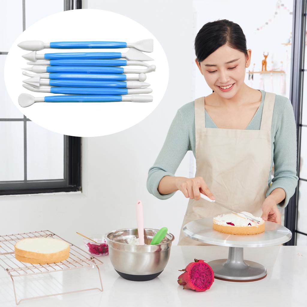 8Pcs Cake Sculpture Pen Fondant Sculpting Tools Fondant Cake Cutter Cake Mould Tool Cake Scraper Clay Modeling Tool