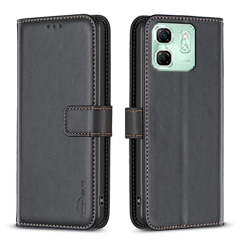 For Infinix Smart 9 Case Smart9 Etui Solid Color Leather Wallet Phone Cover on For Infinix Smart 9 X6532 Magnetic Case Fundas
