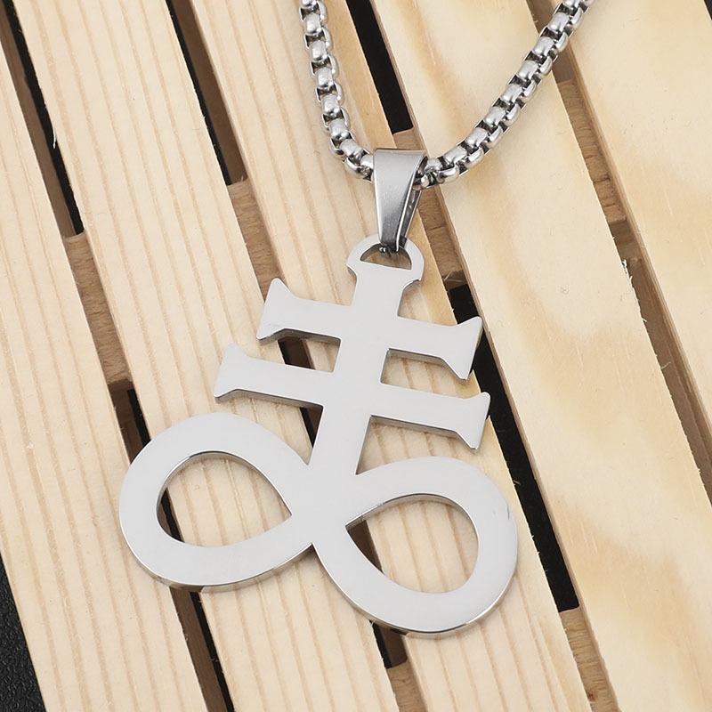

Левиафан Сатана Подвеска Крест из нержавеющей стали Мужское ожерелье Pendant Only