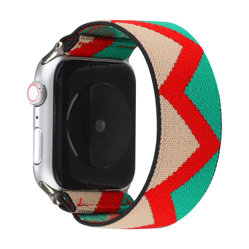 Elastic Fabric Bracelet for Apple Watch Band SE 7 6 5 4 41mm 45mm 40mm 44mm Strap for Iwatch Series 6 5 3 2 38mm 42mm Watchbands