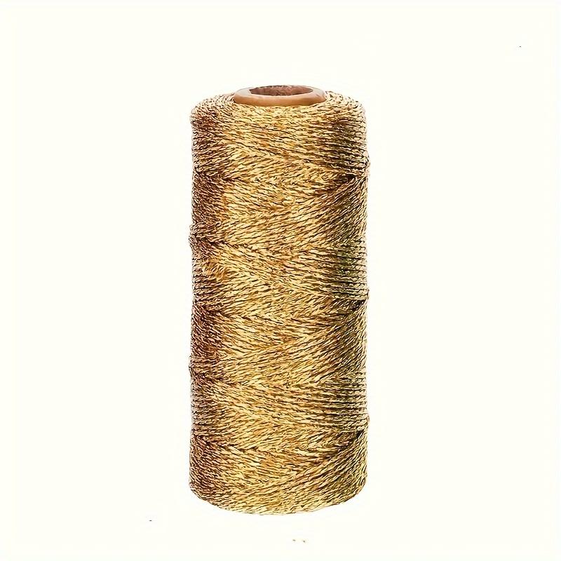 

Handmade Woven Rope in Golden & Silvery, Christmas Craft Decorative String, DIY Accessory for Gift Packaging, Festival Party Dec