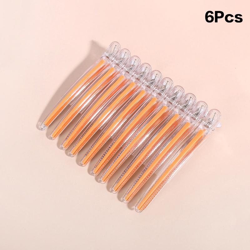 6Pcs Pro Seamless Alligator Clip Hair Clip Barbershop Haircutting Sectioning Hairpin Salon Household Beauty Styling Tools