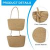 PATIKIL Hanging Basket Over The Door, 2-Tier Hanging Woven Cotton Rope Wall Mounted Storage Baskets Organizer Decorative for Books Flowers Closet