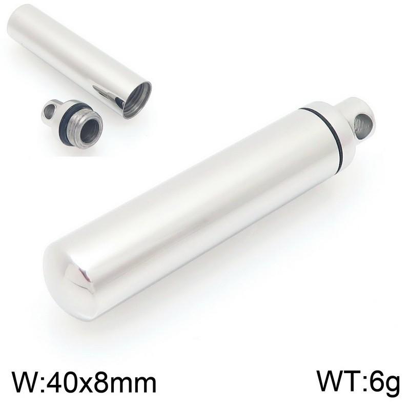 

Cylinder Commemorative Pendant With Individual Opening Perfume Bottle Stainless Steel Men S And Women S Necklaces