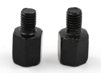 Motorcycle Mirror Screw Adapter Black 0.3 Inch (8 Mm) Positive and Reverse Screws, 1 Each (Grade B)