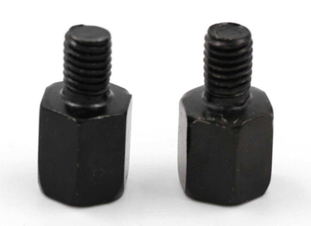

Motorcycle Mirror Screw Adapter Black 0.3 inch (8 mm) Positive and Reverse Screws, 1 Each (Grade B) чёрный