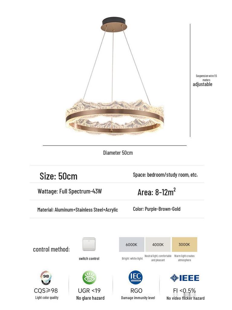 Italian Modern Luxury Chandelier for Living Room or Dining Hall