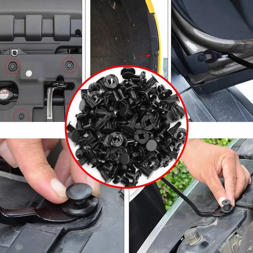 190Pcs Automotive Fasteners Kit 6 Sizes Rivet Clips With 6 Inch Pry Tool Bumper Fender Retainer