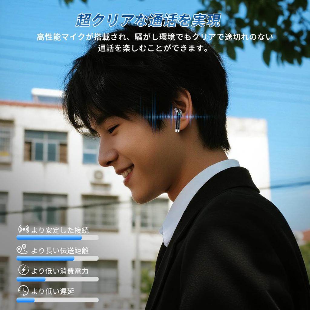 Wireless Bluetooth Earbuds Upgraded AI Smart ENC Call Noise Latest Bluetooth Sound Low Instant Fast Single or for Web and Compatible with iPhone and