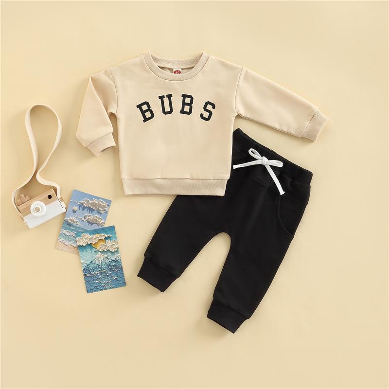 Autumn Baby Boys Clothes Sets Letter Print Long Sleeve Casual Sweatshirt+Pants 2pcs Toddler Clothes Sports Suit New
