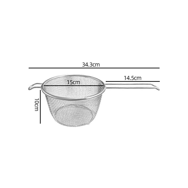 Stainless Steel Mesh Strainer Fine Mesh Durable Handle For Home Kitchen Noodle Frying Draining