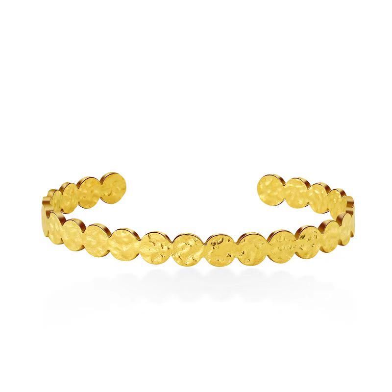 

Трендовый европейский и американский полукруглый браслет C-образной формы - Простой, полый дизайн для всех случаев