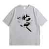 Lustige Meme Rauchende Katzen Gesichts Grafik T-Shirts Herren Damen Freizeit Baumwolle Vintage T-Shirts Herren Oversized T-Shirts Katzen Liebhaber Geschenke