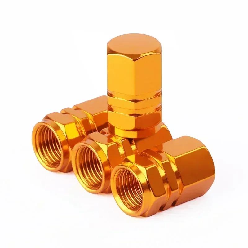 4PCS Car Tire Stem Valve Caps Aluminum Alloy Car Wheel Tire Valve Rim Stem Covers Airdust Waterproof For Automobiles Motorcycle