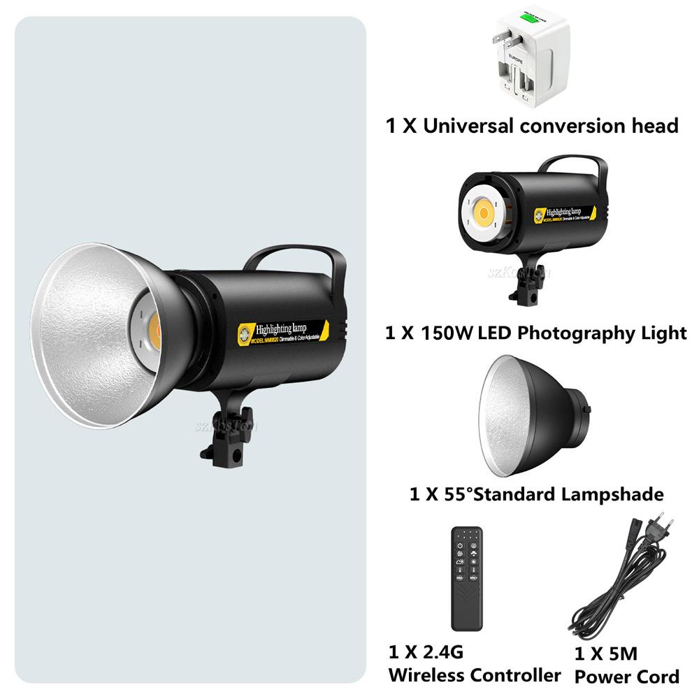 100W LED Fill Light Studio Video Light 2700-6500K Dimmable Bowens Mount Continuous Light Remote Control Video Recording