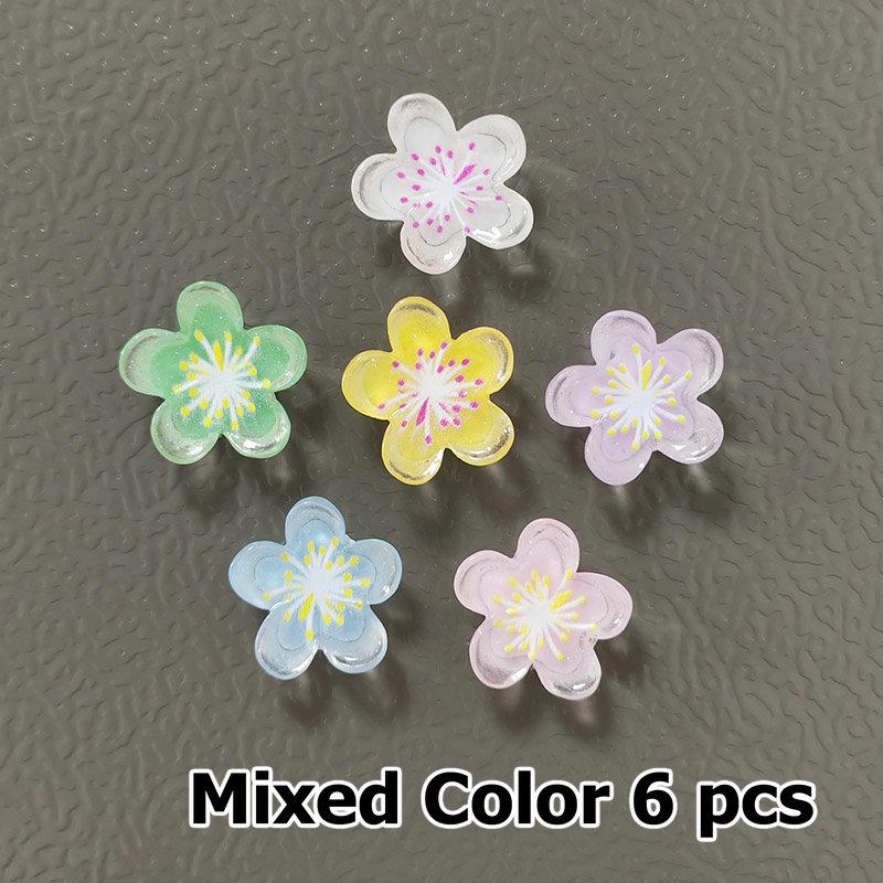 5pcs Flower Blossom Sakura Refrigerator Magnets Home Decor Arts Accessory Cute Fridge Magnetic Whiteboard Message Note Sticker