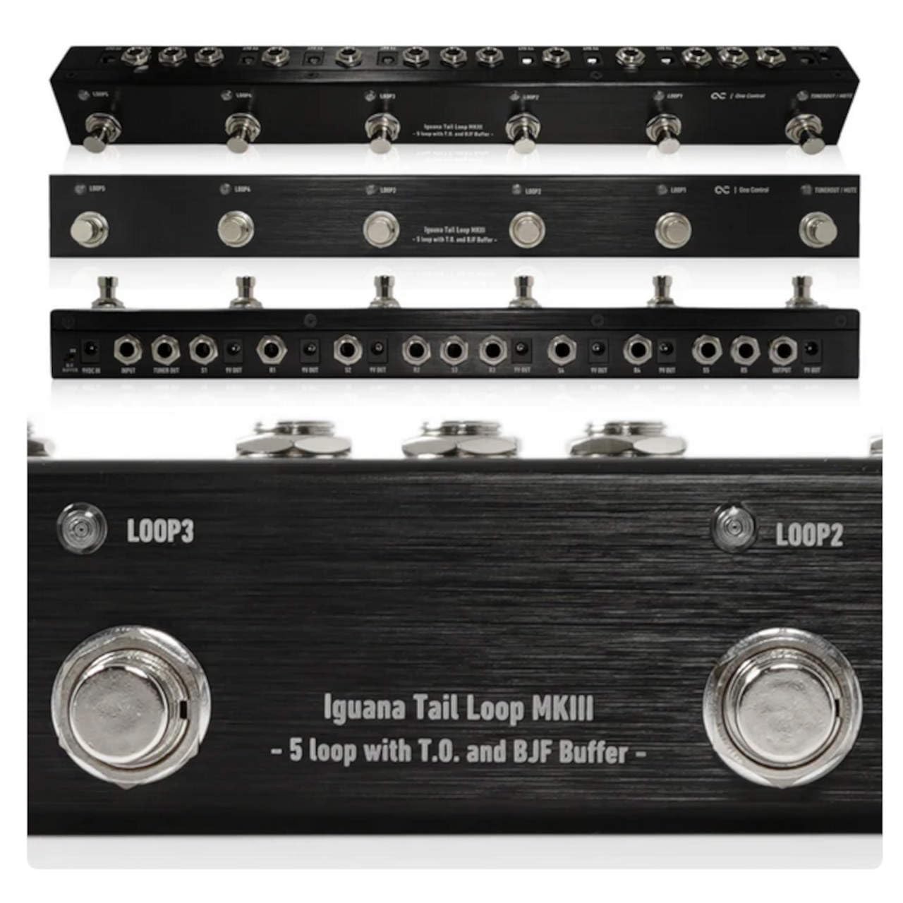 

One Control Iguana Tail Loop MKIII 5 Loops with and BJF Buffer 5 Loop Switcher with Buffer - T.O. - чорний