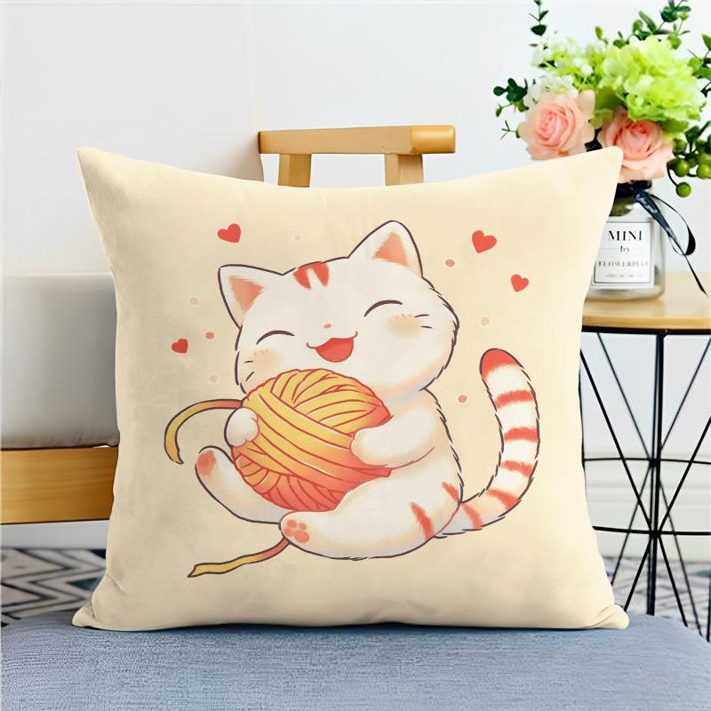 Cartoon Animal Pillowcase Dormitory Decoration Office Living Room Home Pillowcase