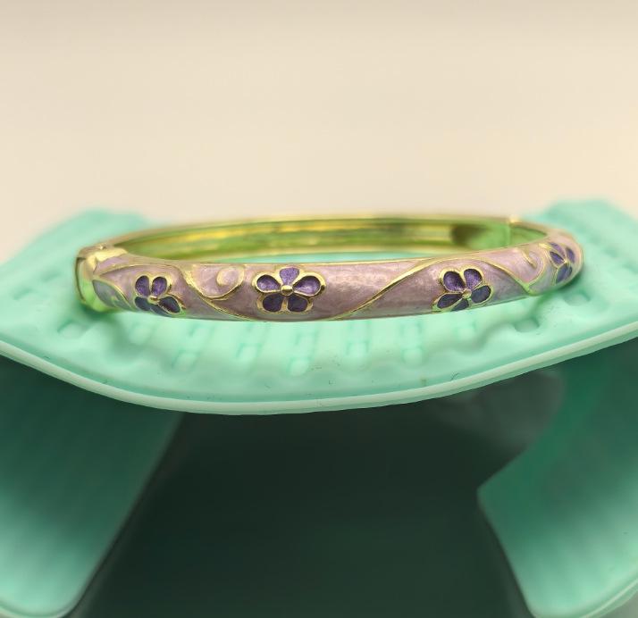 Retro Chinese-Style Women's Enamel Drip Oil Alloy Bracelet