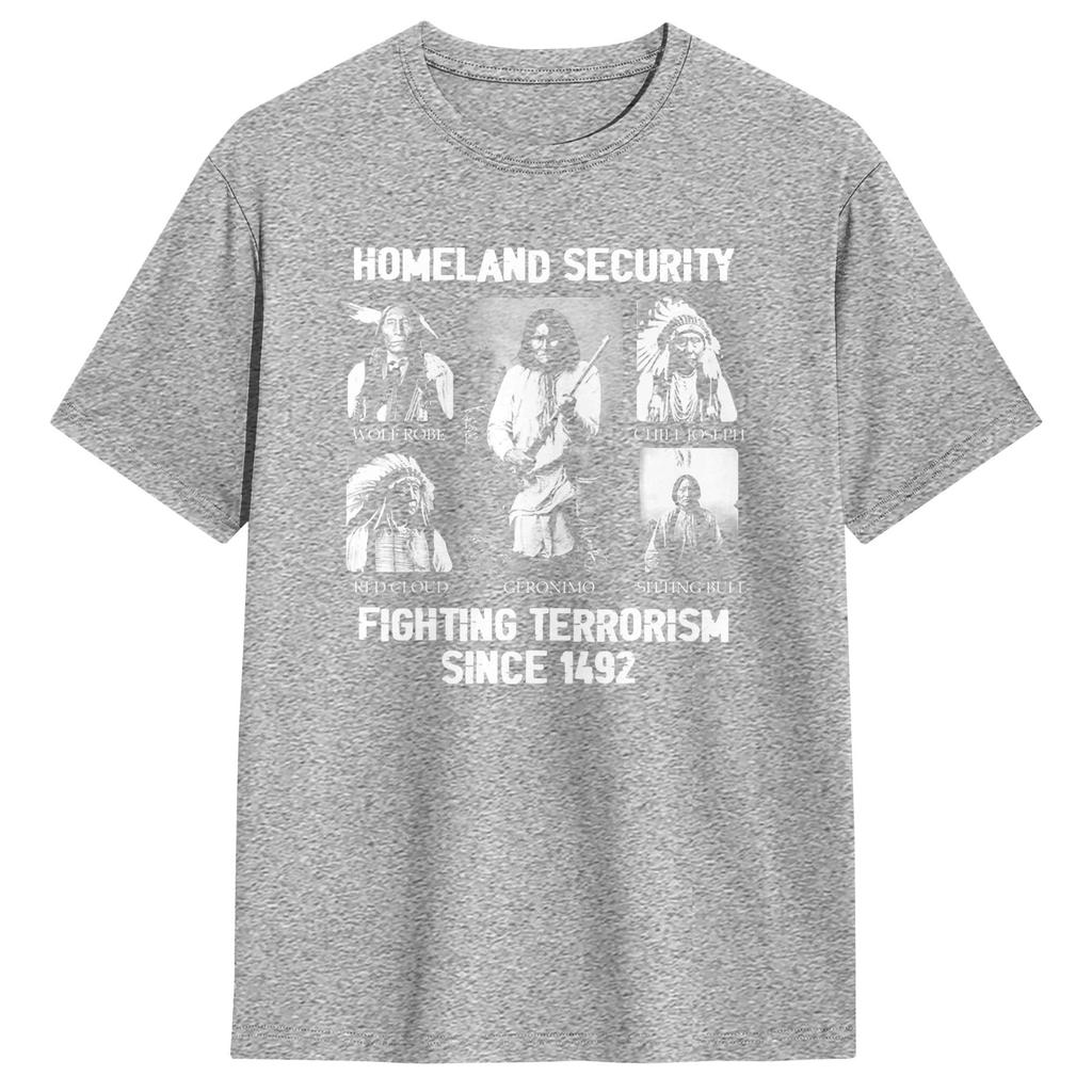 Summer Homeland Security Fighting Terrorism Novelty T Shirts  Cotton Tee Shirt for Unisex Aesthetic Short Sleeve Tops
