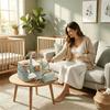 Large Capacity Baby Diaper Organizer Portable with Pouch Nursery Storage Basket Newborn Essentials Baby Diaper Storage Bag