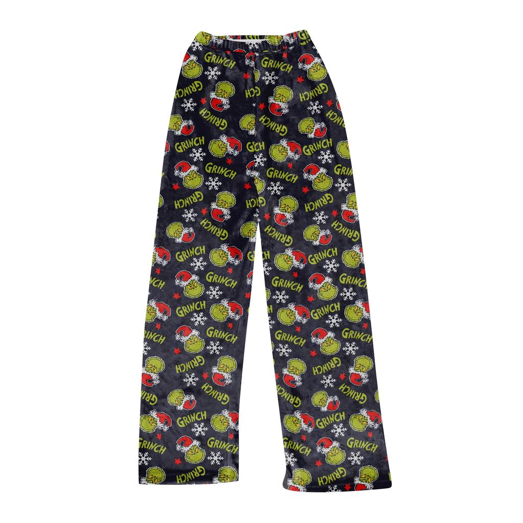 Damen Freizeithose mit lockerem Schnitt und Weihnachtsdruck