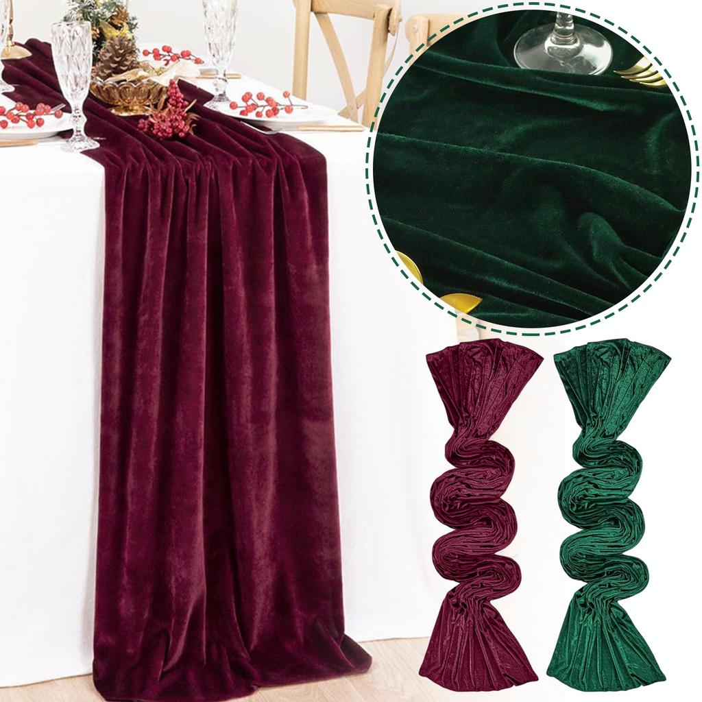 30*120inch European Velvet Table Runner Wedding Christmas Party Gathering Supplies