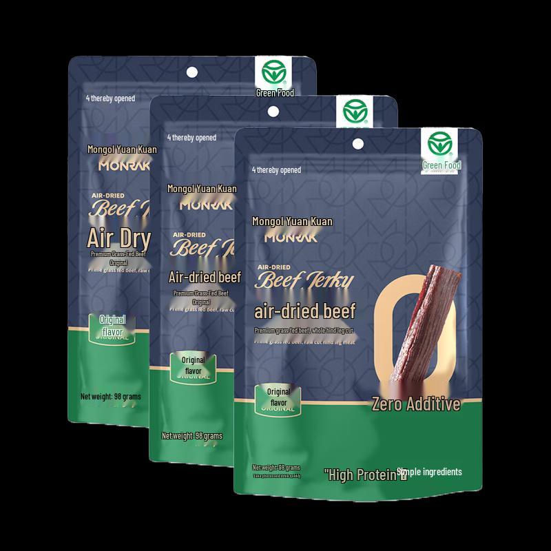 Mengyuan Kuan Original Flavor Air-Dried Beef Jerky 98g x 3 Packs