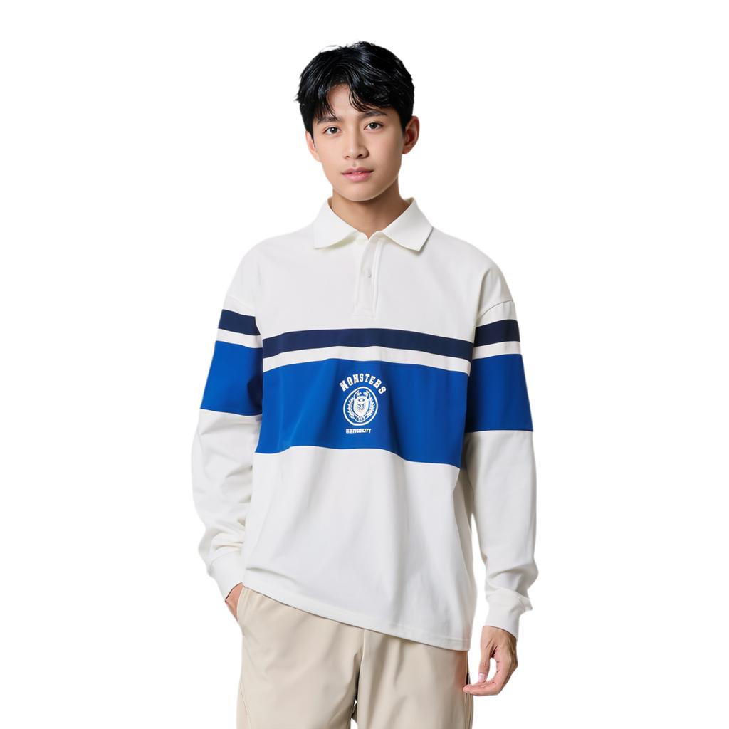 Men's Shirt Li-Ning Li Ning X Disney Polo Shirt Men's Ivory/Colorful Blue
