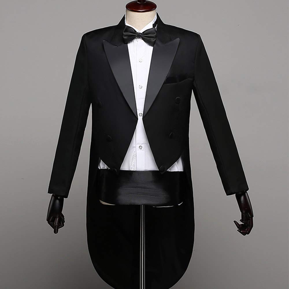 [PEI] Herren-Zaubereranzug, Frack, Smoking, Zaubererkostüm, Fliege, Formeller Anzug, Herrenmode, Bräutigamanzug, Hochzeits-Performance-Outfit