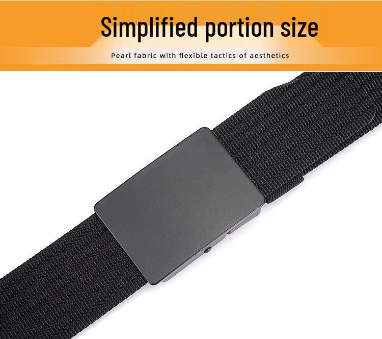 Men's Versatile Canvas Belt - Quick-Drying, Breathable Nylon, Ideal for Casual and Jeans Styles