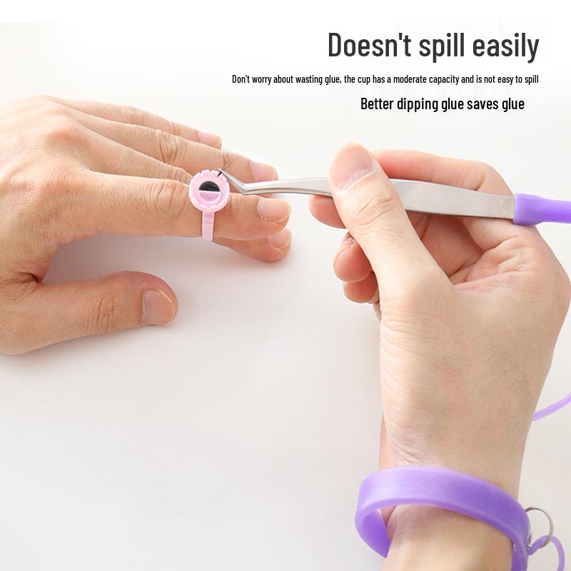 Wimpernkleber- & Pigmentringhalter - 100 Stück Schnellblühende Näpfchen für Grafting & Microblading