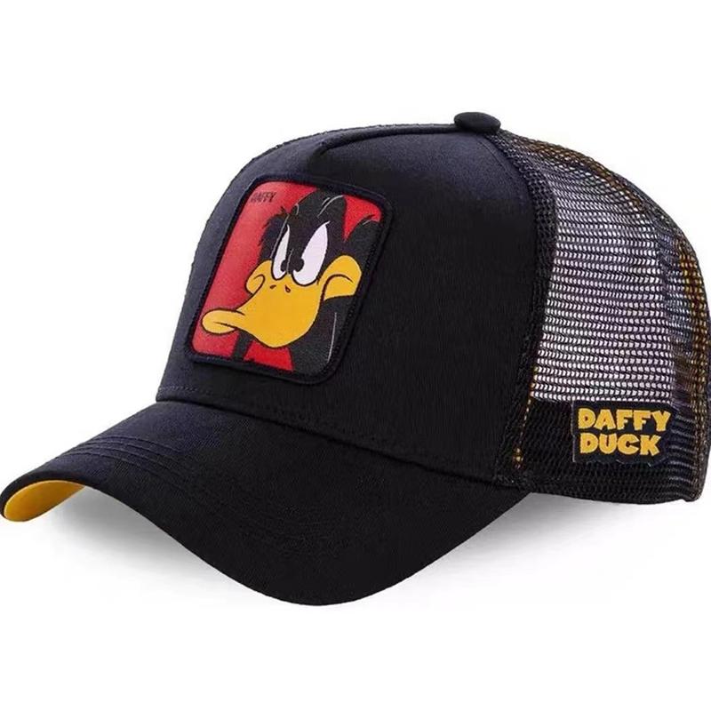 Cartoon Anime Baseball Cap Cute Embroidery Mickey Donald Duck Sun Hat Adjustable Outdoor Trucker Mesh Hat Fashion Boy Hip Hop Urban Street Stylecap