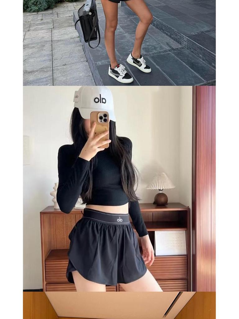Alo Pantalones Cortos de Yoga Ajustados: Ropa deportiva holgada que favorece la figura para primavera y verano