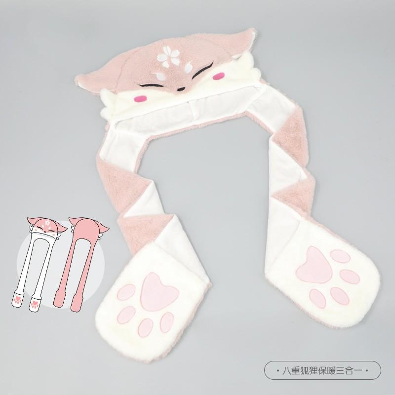 Cartoon Plush Winter Beanie Cute Outdoor Cycling Warm Hat Faux Rabbit Fur