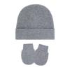 4 Set Baby Bonnet Cap Feature Foldable Edge with Mittens Cotton Fabric Gentle On Sensitive Skin Multiple Color Available